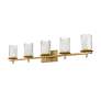 7_Grayson 40" Wide Modern Gold 5-Light Vanity Bath Light more views