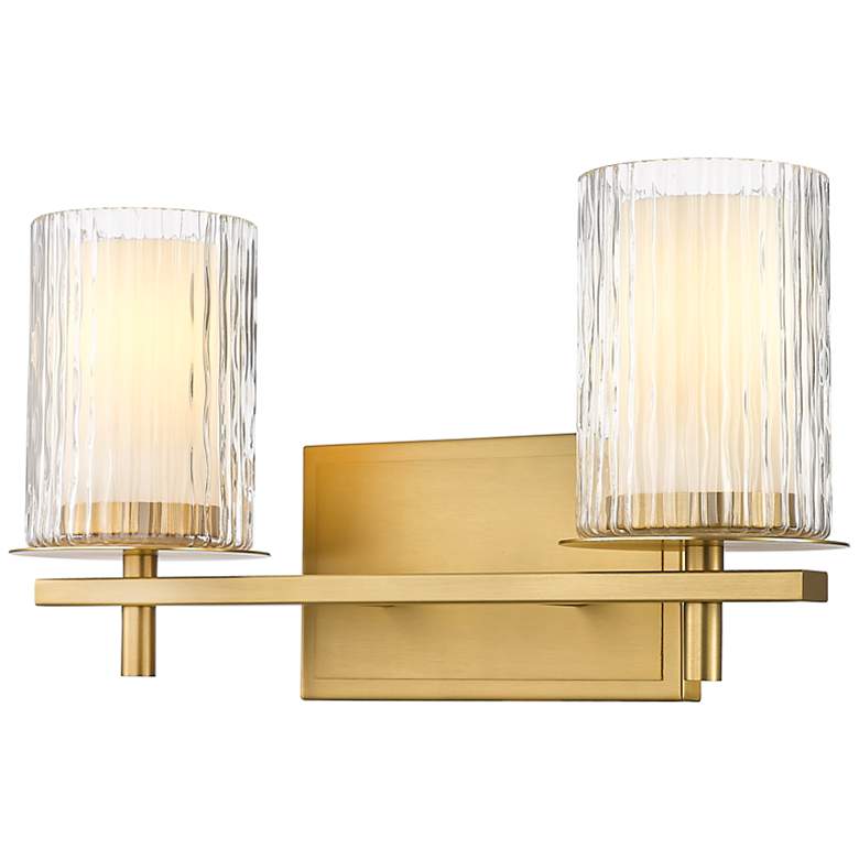 Image 3 Grayson 8 1/2" High Modern Gold 2-Light Wall Sconce