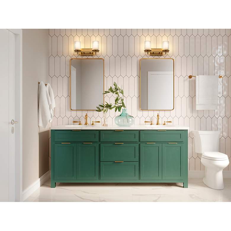 Image 4 Grayson 8 1/2" High Modern Gold 2-Light Wall Sconce more views