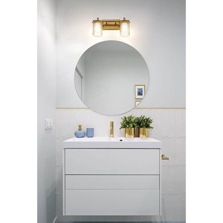 Image 5 Grayson 8 1/2" High Modern Gold 2-Light Wall Sconce more views