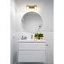 5_Grayson 8 1/2" High Modern Gold 2-Light Wall Sconce more views