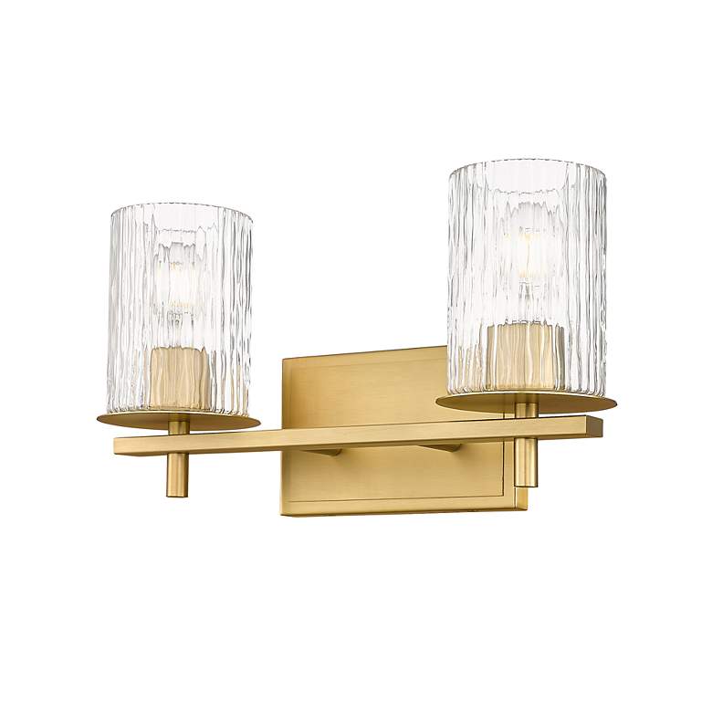 Image 6 Grayson 8 1/2" High Modern Gold 2-Light Wall Sconce more views