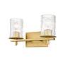 6_Grayson 8 1/2" High Modern Gold 2-Light Wall Sconce more views