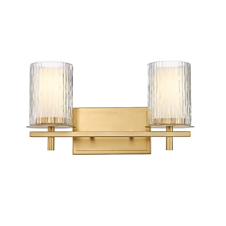 Image 7 Grayson 8 1/2" High Modern Gold 2-Light Wall Sconce more views