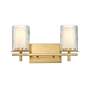 7_Grayson 8 1/2" High Modern Gold 2-Light Wall Sconce more views