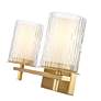 Grayson 8 1/2" High Modern Gold 2-Light Wall Sconce in scene