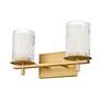 Grayson 8 1/2" High Modern Gold 2-Light Wall Sconce in scene