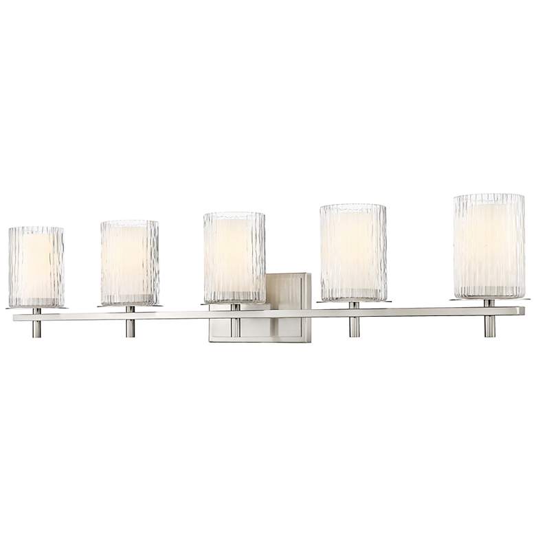 Image 2 Grayson by Z-Lite Brushed Nickel 5 Light Vanity