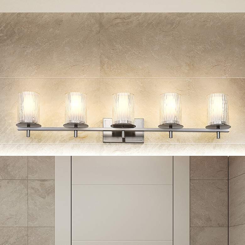 Image 1 Grayson by Z-Lite Brushed Nickel 5 Light Vanity