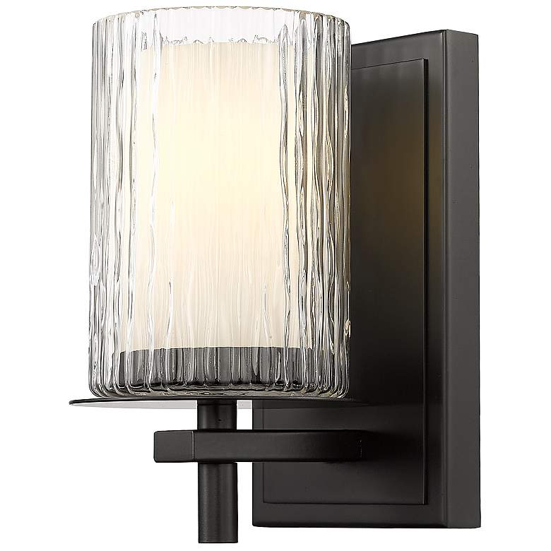 Image 1 Grayson by Z-Lite Matte Black 1 Light Wall Sconce