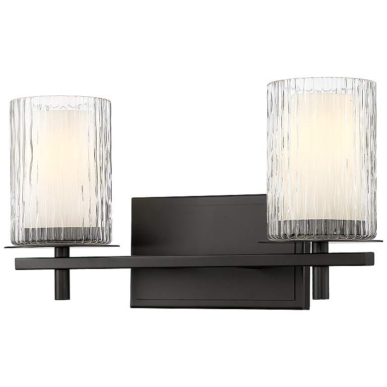 Image 2 Grayson by Z-Lite Matte Black 2 Light Vanity