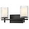 Grayson by Z-Lite Matte Black 2 Light Vanity
