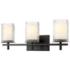 Grayson by Z-Lite Matte Black 3 Light Vanity