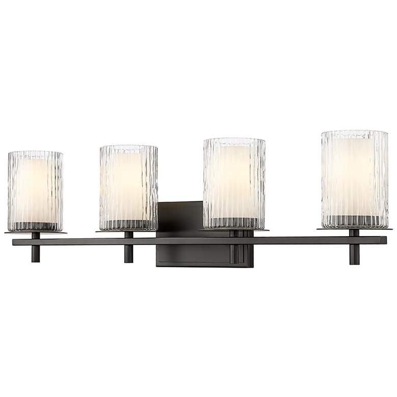 Image 2 Grayson by Z-Lite Matte Black 4 Light Vanity