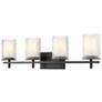 2_Grayson by Z-Lite Matte Black 4 Light Vanity