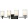 Grayson by Z-Lite Matte Black 4 Light Vanity