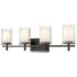 Grayson by Z-Lite Matte Black 4 Light Vanity