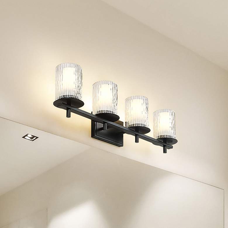 Image 1 Grayson by Z-Lite Matte Black 4 Light Vanity