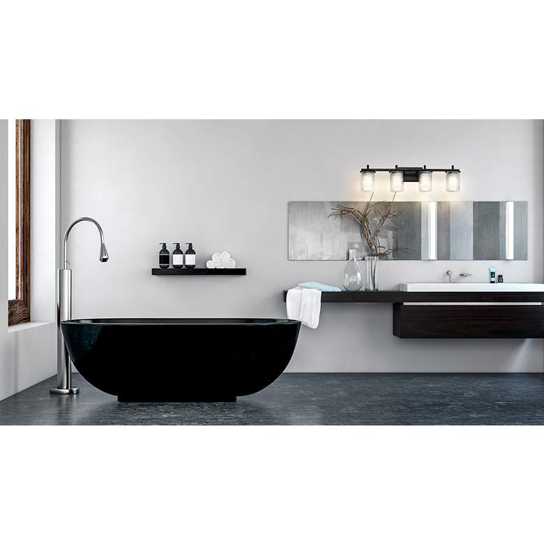 Image 3 Grayson by Z-Lite Matte Black 4 Light Vanity more views