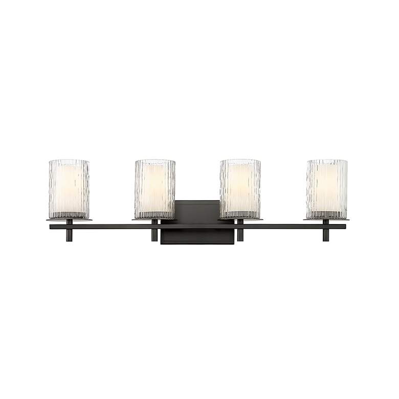 Image 6 Grayson by Z-Lite Matte Black 4 Light Vanity more views