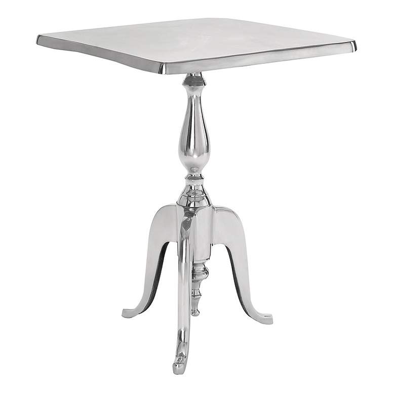 Image 1 Grayson Polished Aluminum Accent Table