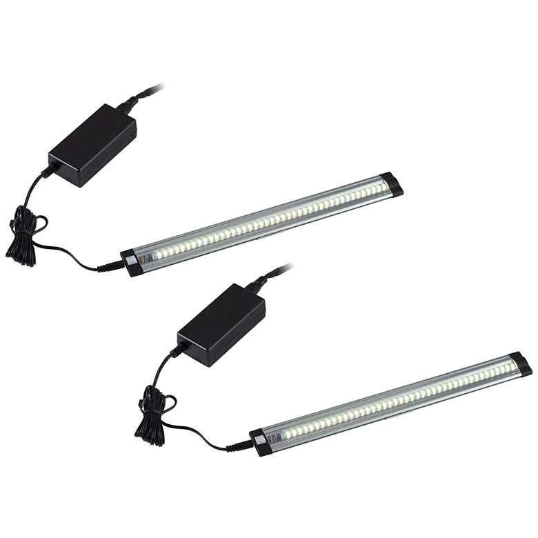 Image 1 Grayson Slim 24" Wide LED Under Cabinet Light Kit Set of 2