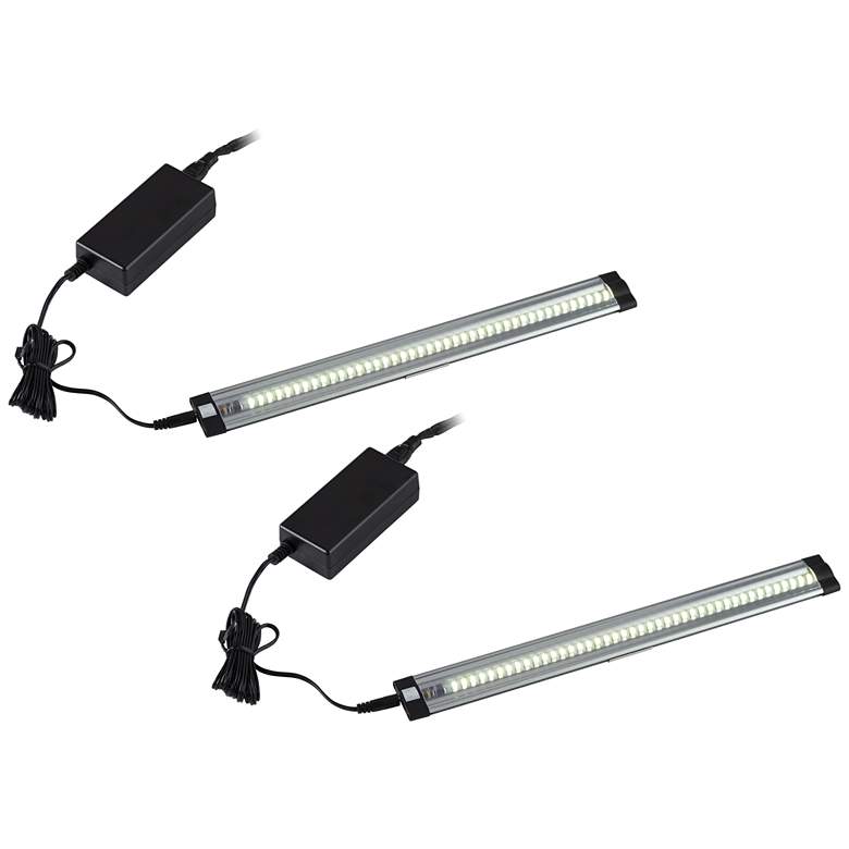 Image 1 Grayson Slim 24 inch Wide LED Under Cabinet Light Kit Set of 2