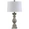 Grayson - Urn Pedestal Table Lamp with Drum Shade - Weathered Gray Finish