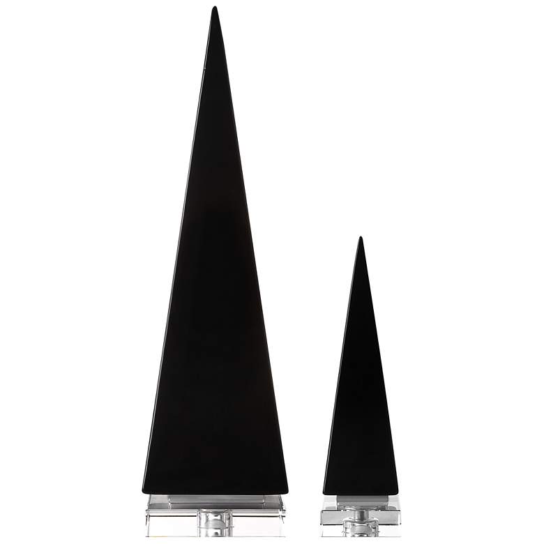 Image 1 Great Black Ceramic Pyramids Set of 2