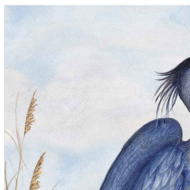 Image 2 Great Blue Heron 40" High Outdoor Canvas Wall Art more views