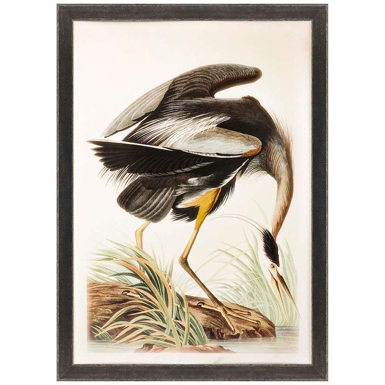 Image 3 Great Blue Heron 55" High Framed Giclee Wall Art