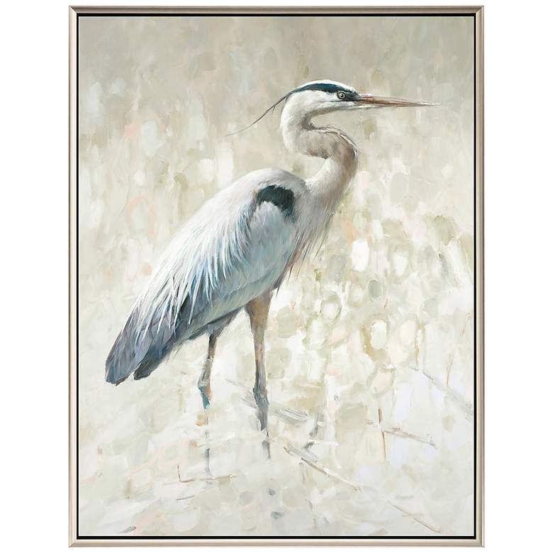 Image 3 Great Blue Heron I 50" Wide Framed Giclee Canvas Wall Art