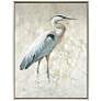 Great Blue Heron I 50" Wide Framed Giclee Canvas Wall Art in scene