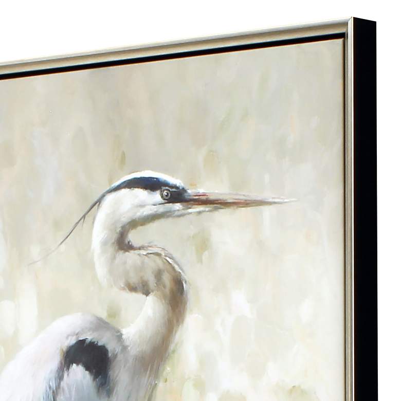 Image 4 Great Blue Heron I 50" Wide Framed Giclee Canvas Wall Art more views