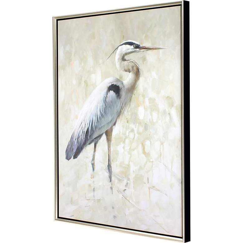 Image 5 Great Blue Heron I 50" Wide Framed Giclee Canvas Wall Art more views