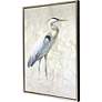 Great Blue Heron I 50" Wide Framed Giclee Canvas Wall Art in scene