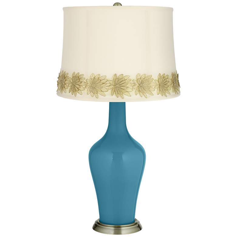 Image 1 Great Falls Anya Table Lamp with Flower Applique Trim