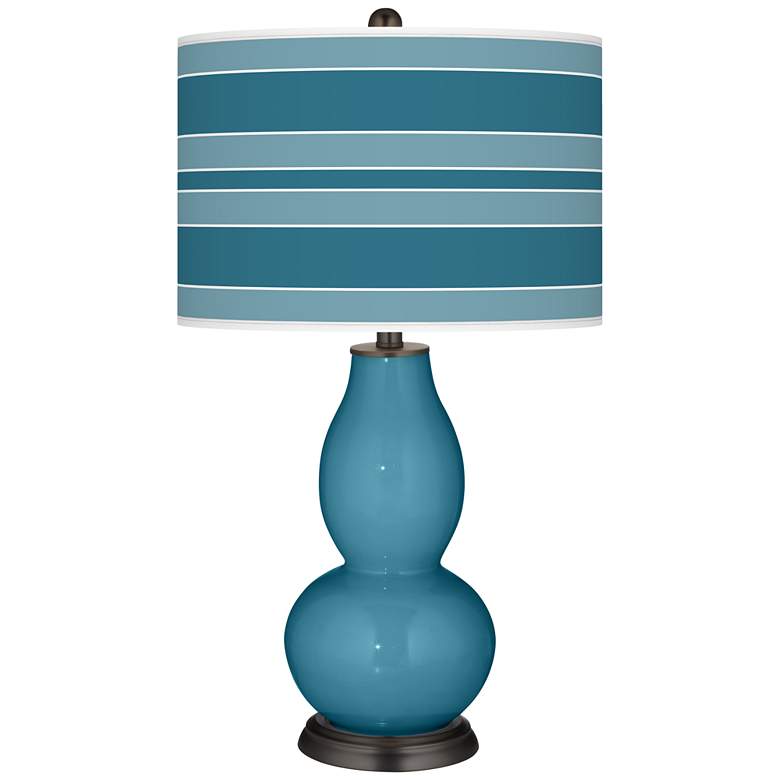 Image 1 Great Falls Bold Stripe Double Gourd Table Lamp