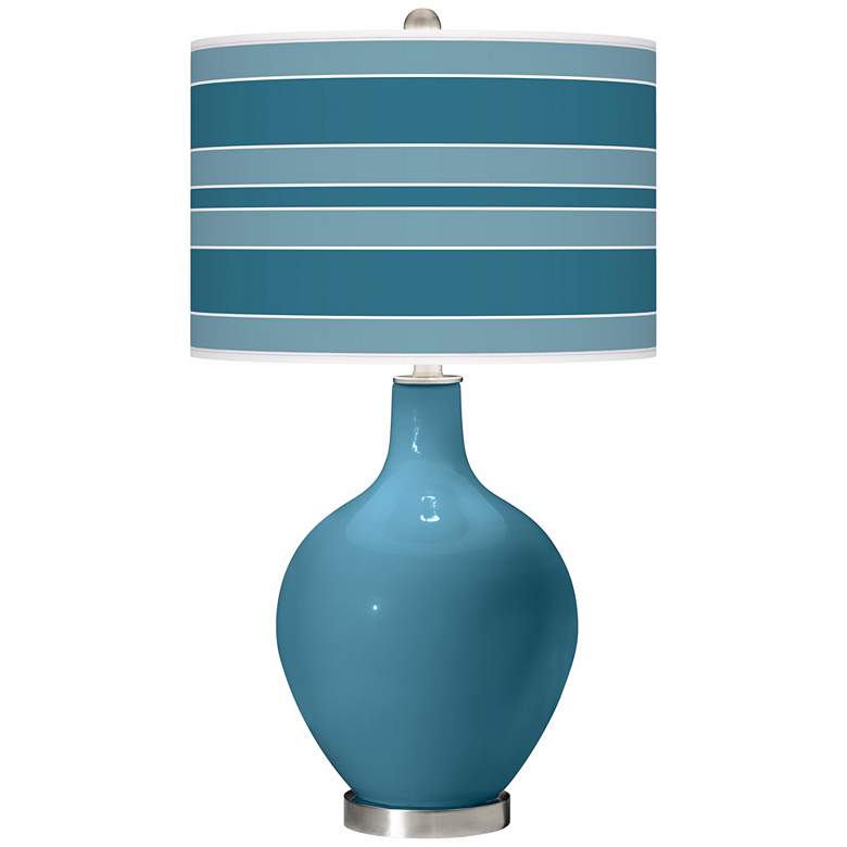 Image 1 Great Falls Bold Stripe Ovo Table Lamp