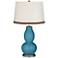 Great Falls Double Gourd Table Lamp with Wave Braid Trim