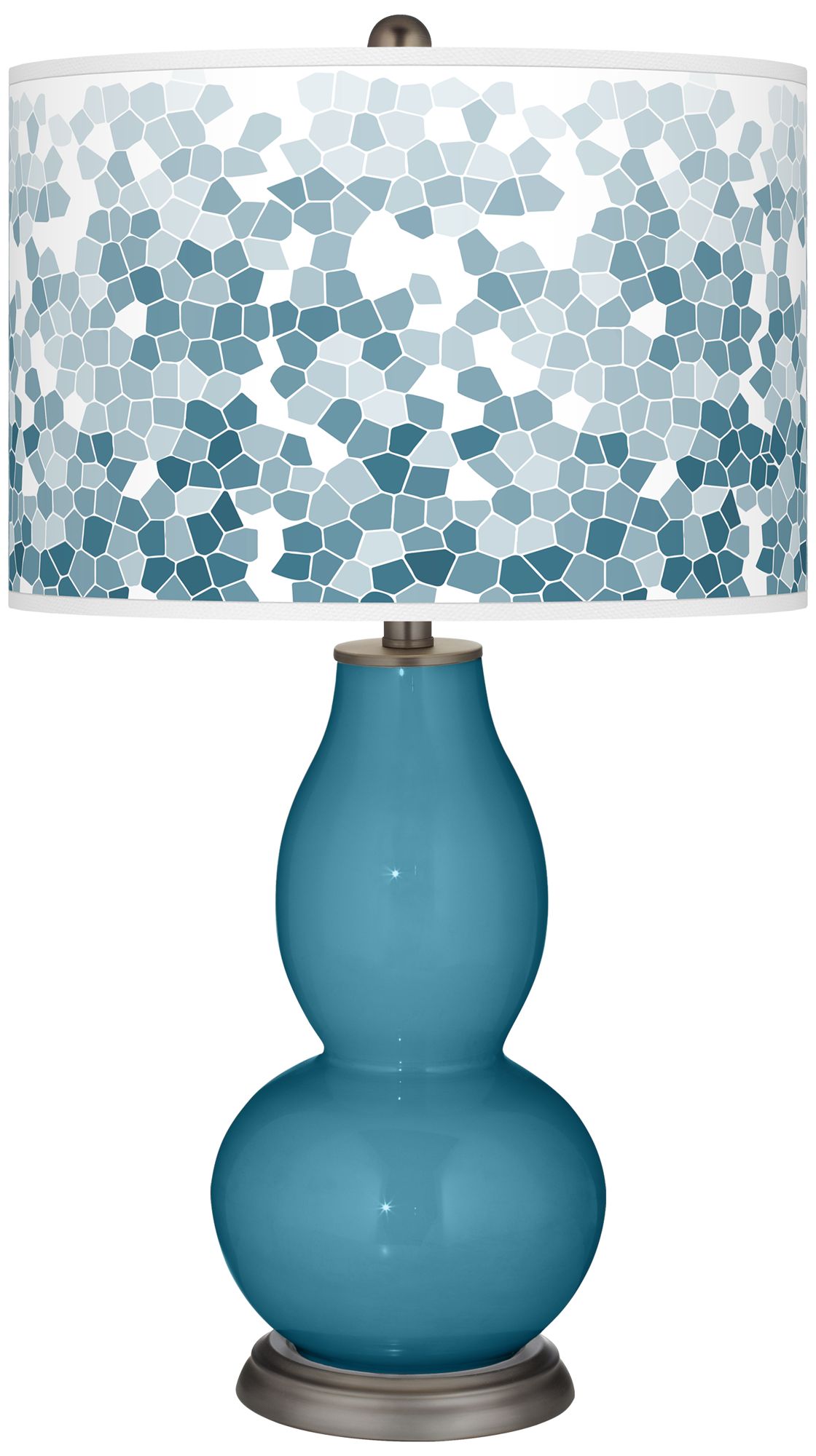 Image Great Falls Mosaic Giclee Double Gourd Table Lamp
