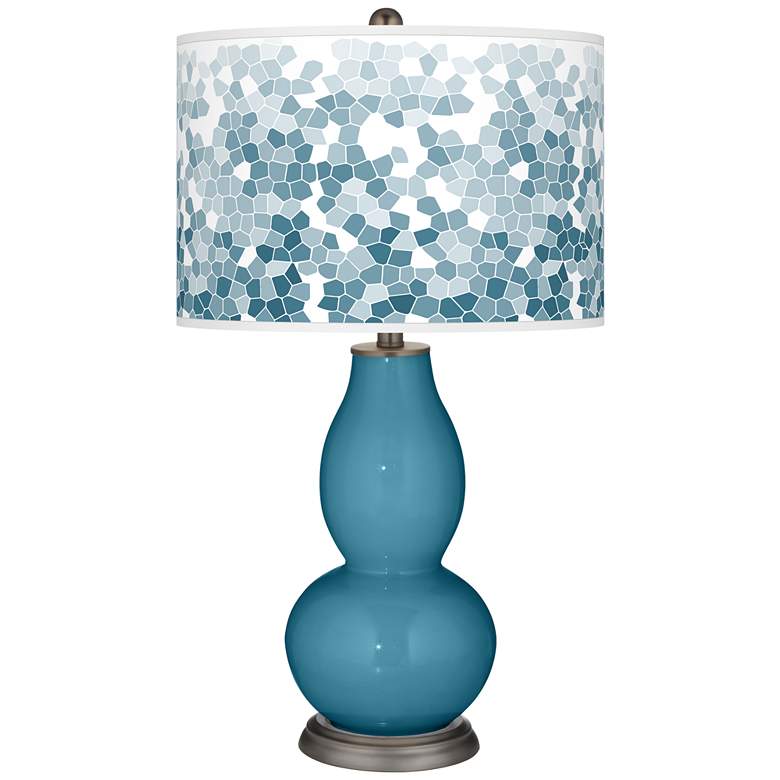 Image 1 Great Falls Mosaic Giclee Double Gourd Table Lamp