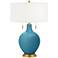 Great Falls Toby Brass Accents Table Lamp with Dimmer