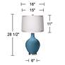 Great Falls White Drum Shade Ovo Table Lamp