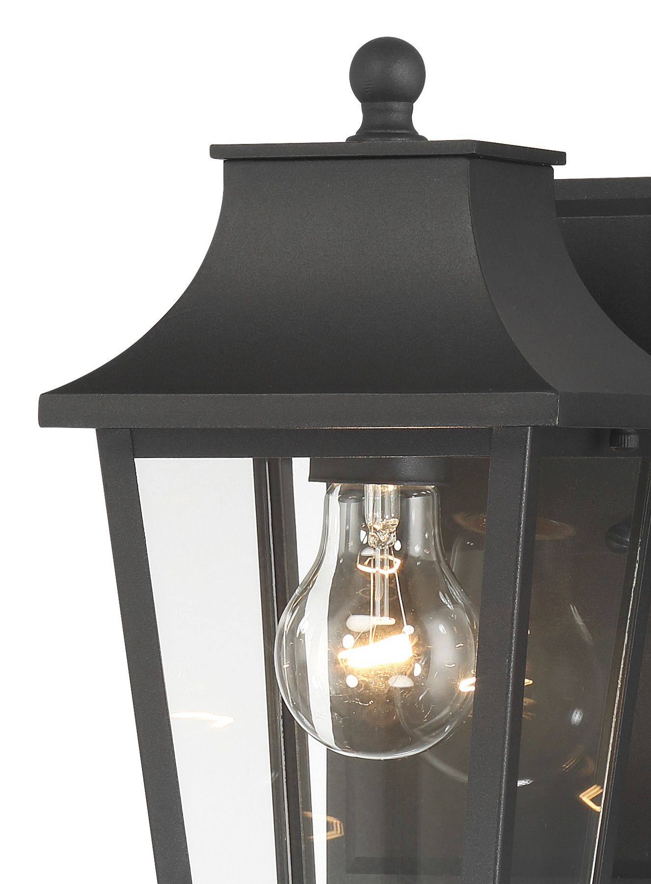 Image 3 Great Outdoors Altimeter 1-Light 6-in Black Outdoor Wall Mount with Shades more views
