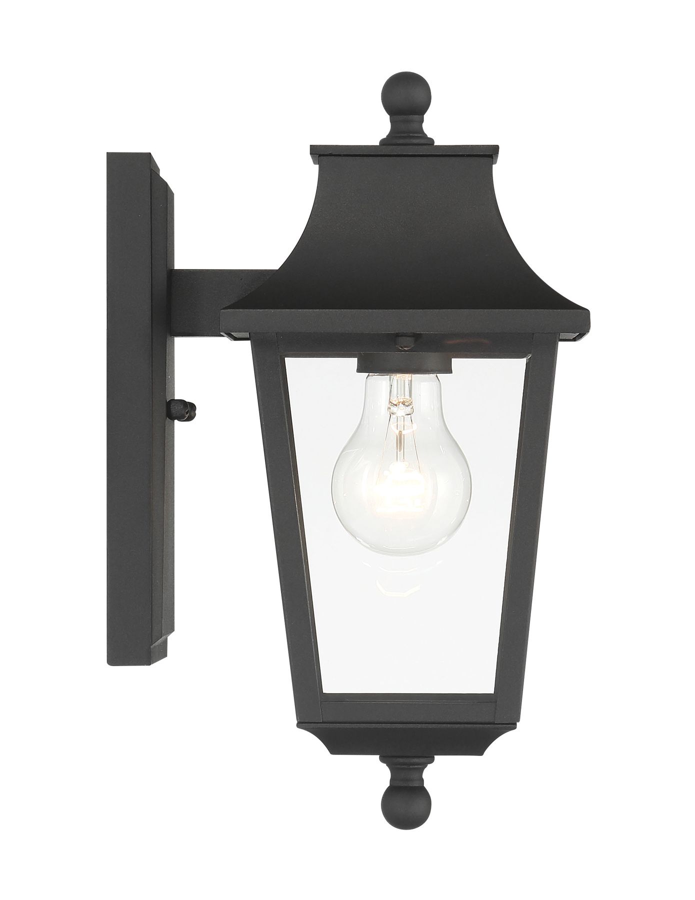 Image 5 Great Outdoors Altimeter 1-Light 6-in Black Outdoor Wall Mount with Shades more views
