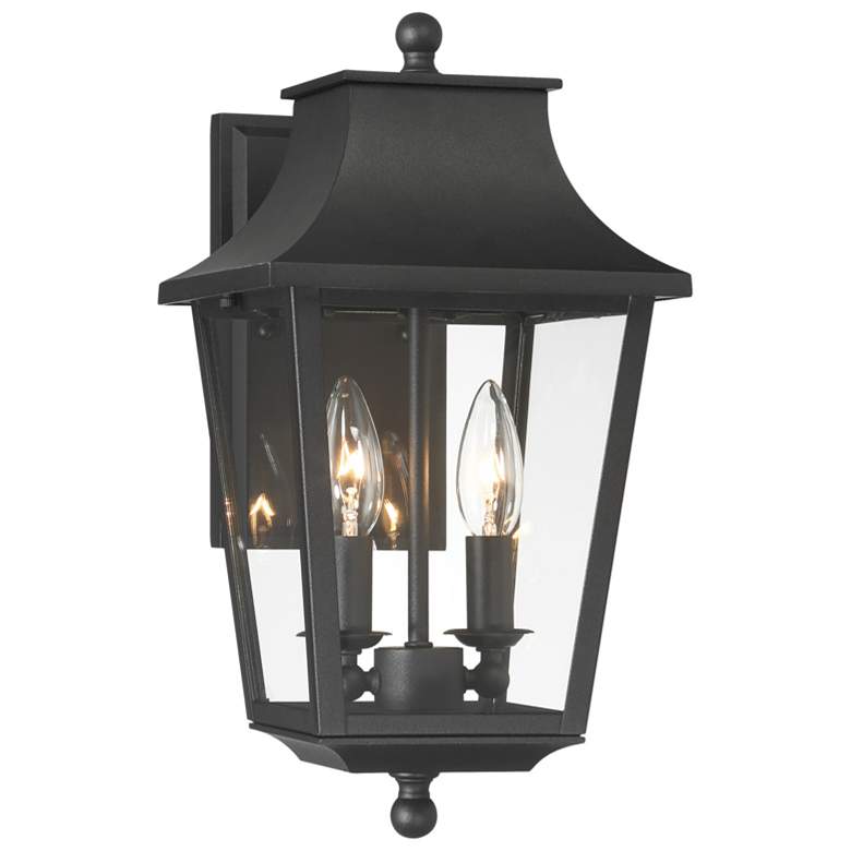 Image 2 Great Outdoors Altimeter 2-Light 7.75-in Black Outdoor Wall Mount