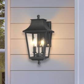 Great Outdoors Altimeter 2-Light 7.75-in Black Outdoor Wall Mount Great Outdoors Altimeter 2-Light 7.75-in Black Outdoor Wall Mount