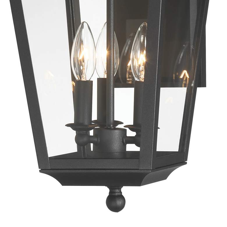 Image 3 Great Outdoors Altimeter 3-Light 9-in Black Outdoor Wall Mount with Shades more views