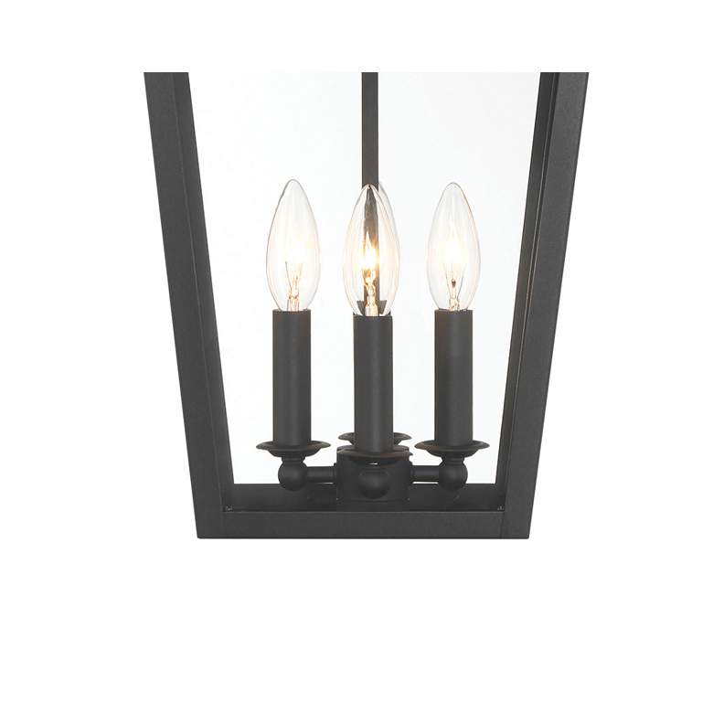 Image 3 Great Outdoors Altimeter 4-Light 11-in Black Outdoor Pendant with Shades more views
